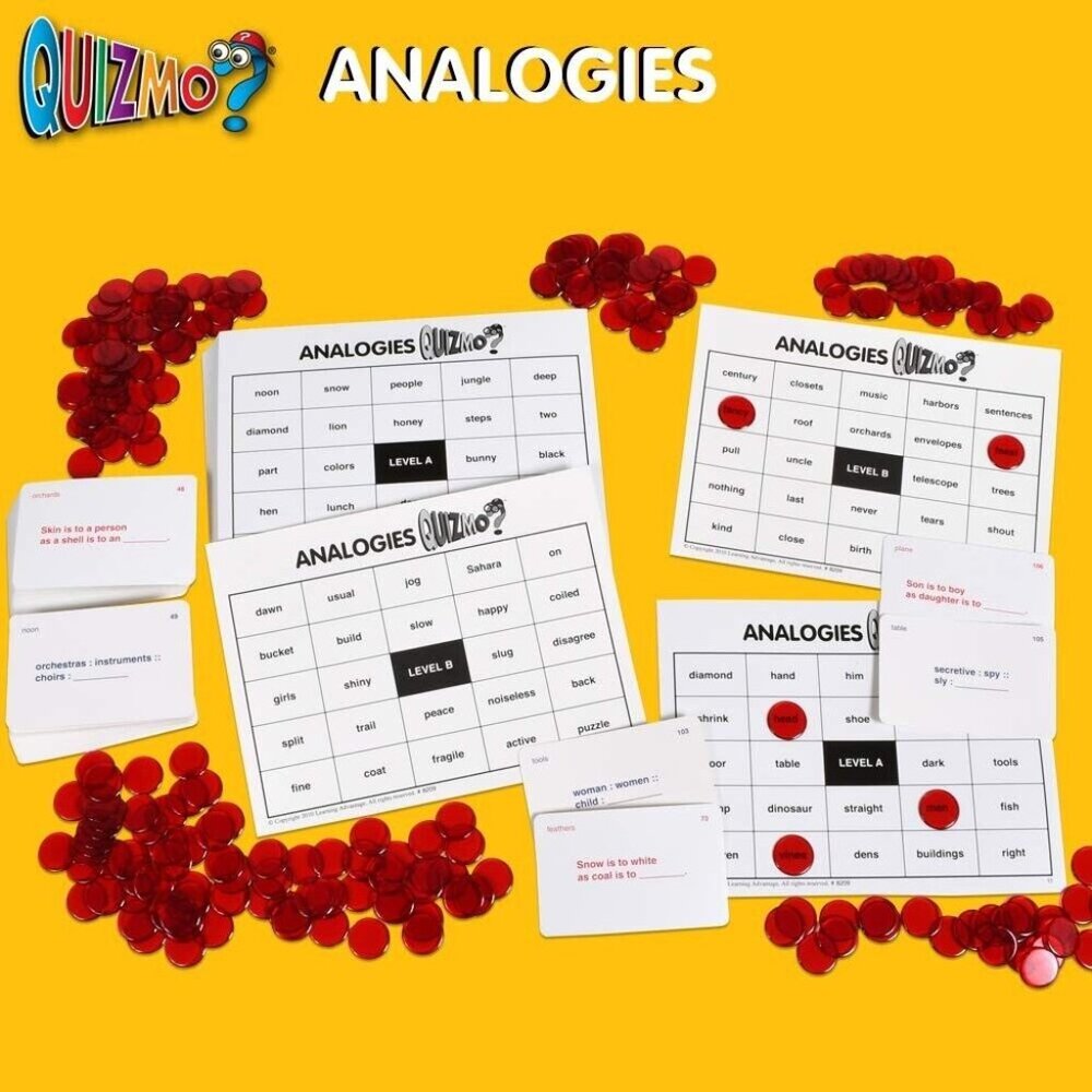 Quizmo Analogies Educational Bingo Language Skills Game 2-36 Players Age… - Picture 3 of 14